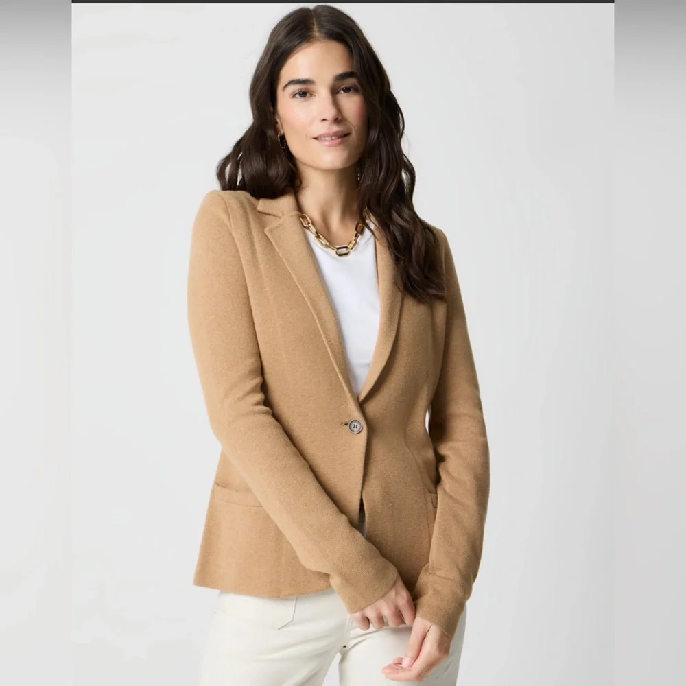 J.Crew Factory Schoolboy Sweater Blazer - Heather Acorn - XS - BNWT - Picture 2 of 8